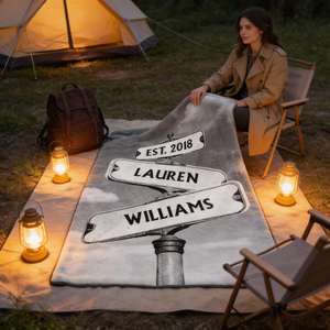 Always Beside You - Couple Personalized Blanket - Gift For Husband Wife, Anniversary