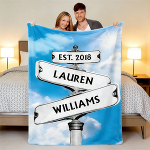 Always Beside You - Couple Personalized Blanket - Gift For Husband Wife, Anniversary