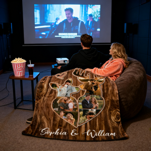 Personalized Couple Deer Hunting Memories Collage Blanket Deer Hunting Gifts For Couple