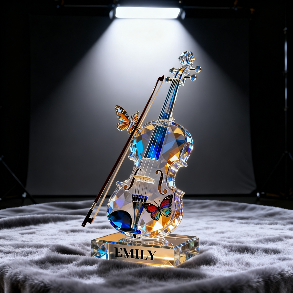 Personalized Violin Music Crystal Effect Plaque,Gift for Violinist