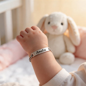 Custom Name Personalized Baby Bracelet, Newborn Gift
