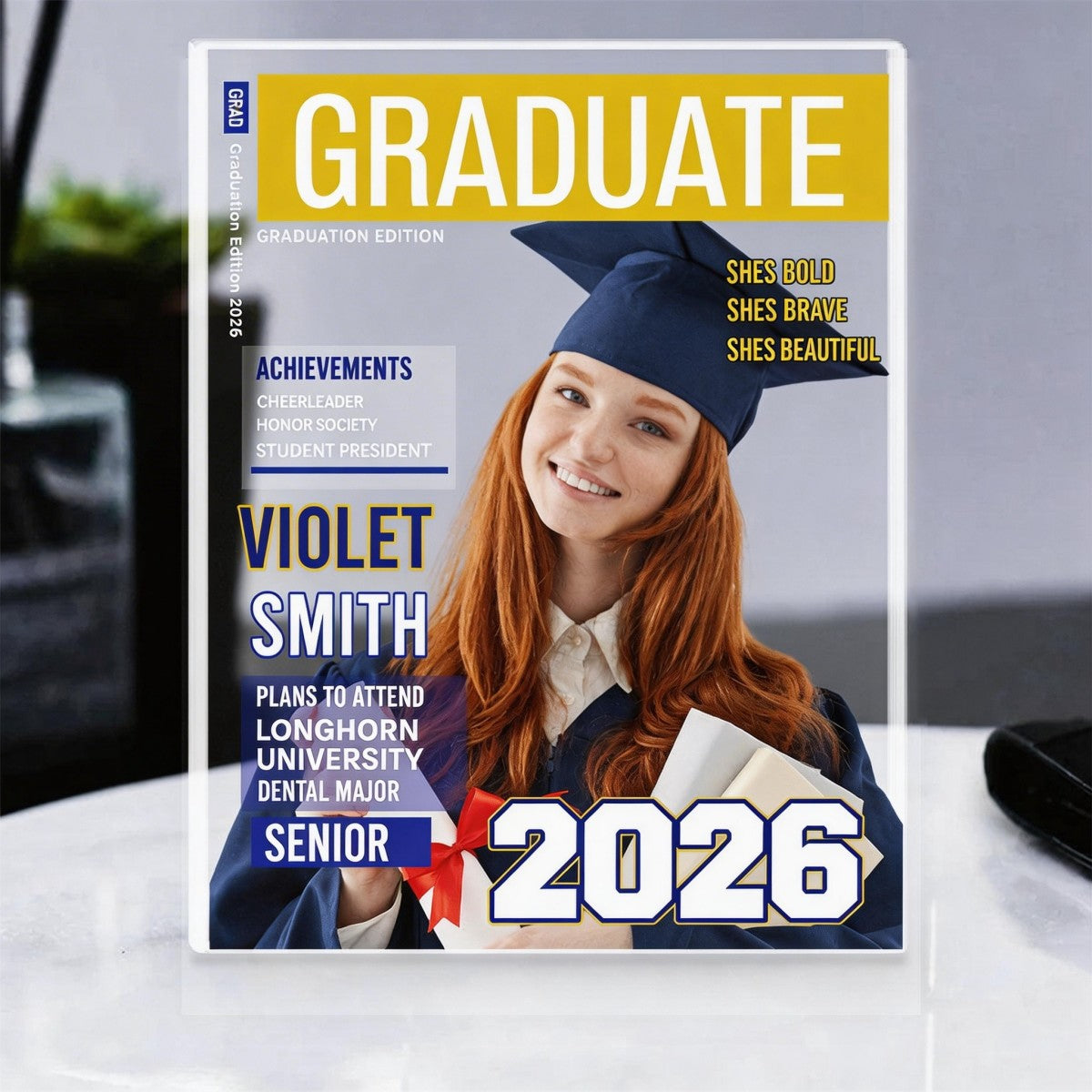 Personalized Graduate Magazine Cover Plaque – The Ultimate Custom Graduation Gift