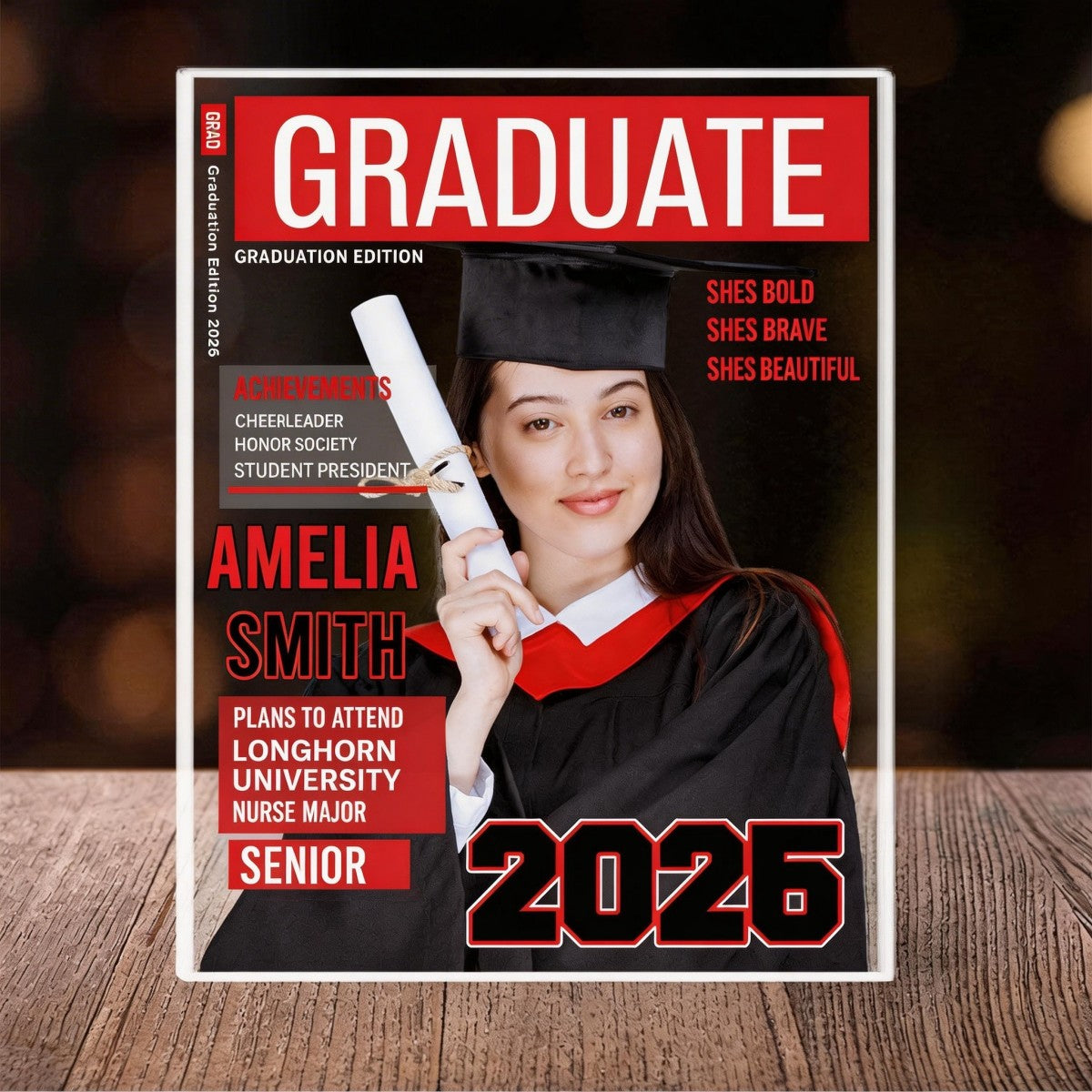 Personalized Graduate Magazine Cover Plaque – The Ultimate Custom Graduation Gift