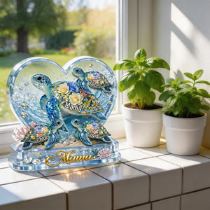 Grandma Mom Turtle - Personalized Acrylic Plaque