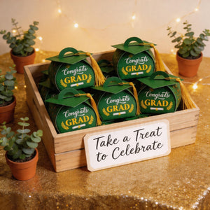 Graduation Cap Gift Box Graduation Party Favors Candy Boxes Treat Box with Tassel Table