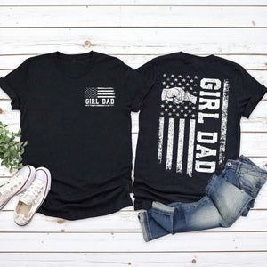 Girl Dad T-shirt Personalized Gift for Father's Day