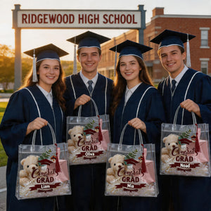 Sweetude 2026 Graduation Clear Gift Personalized Bags with Tassel Bulk, Congrats Grad