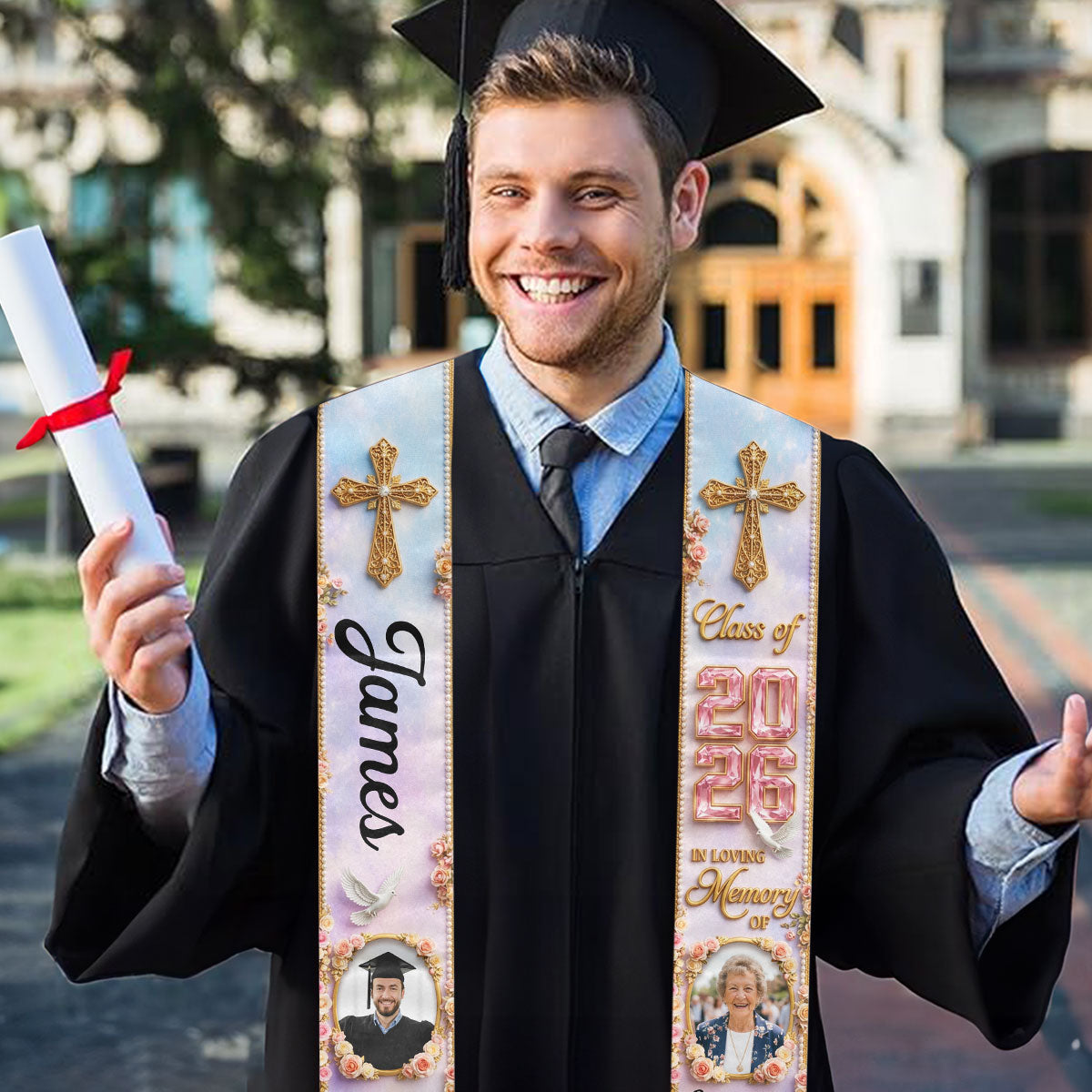 Forever In My Heart - Personalized Custom Graduation Stole