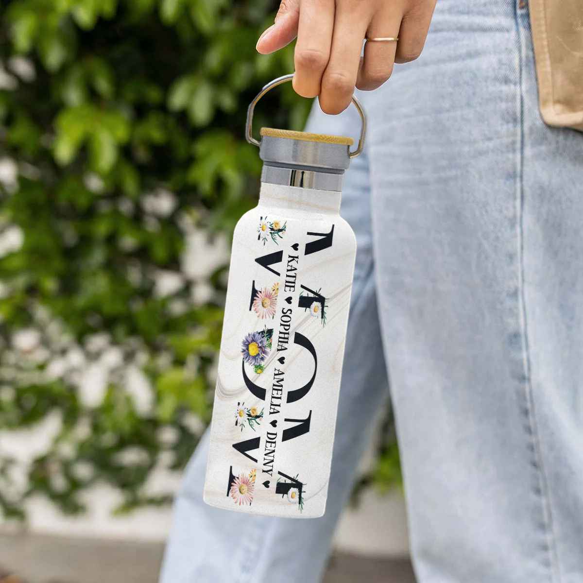 Personalized Mom Bottle Gifts, Mothers Day Gift, Mom Bottle with Kids Name