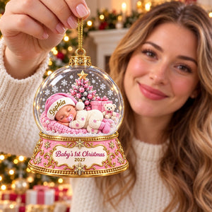 Baby's First Christmas – Personalized Acrylic Ornament Keepsake For Newborn Baby