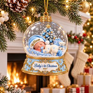 Baby's First Christmas – Personalized Acrylic Ornament Keepsake For Newborn Baby