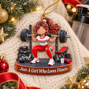 Just A Boy Who Loves Fitness - Personalized Christmas Ornament Gift for Fitness Lover