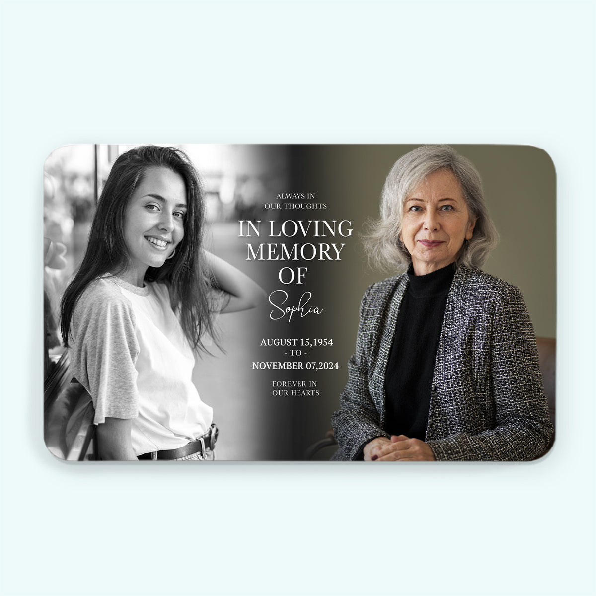 Personalized In Loving Memory Memorial Photo Wallet Card