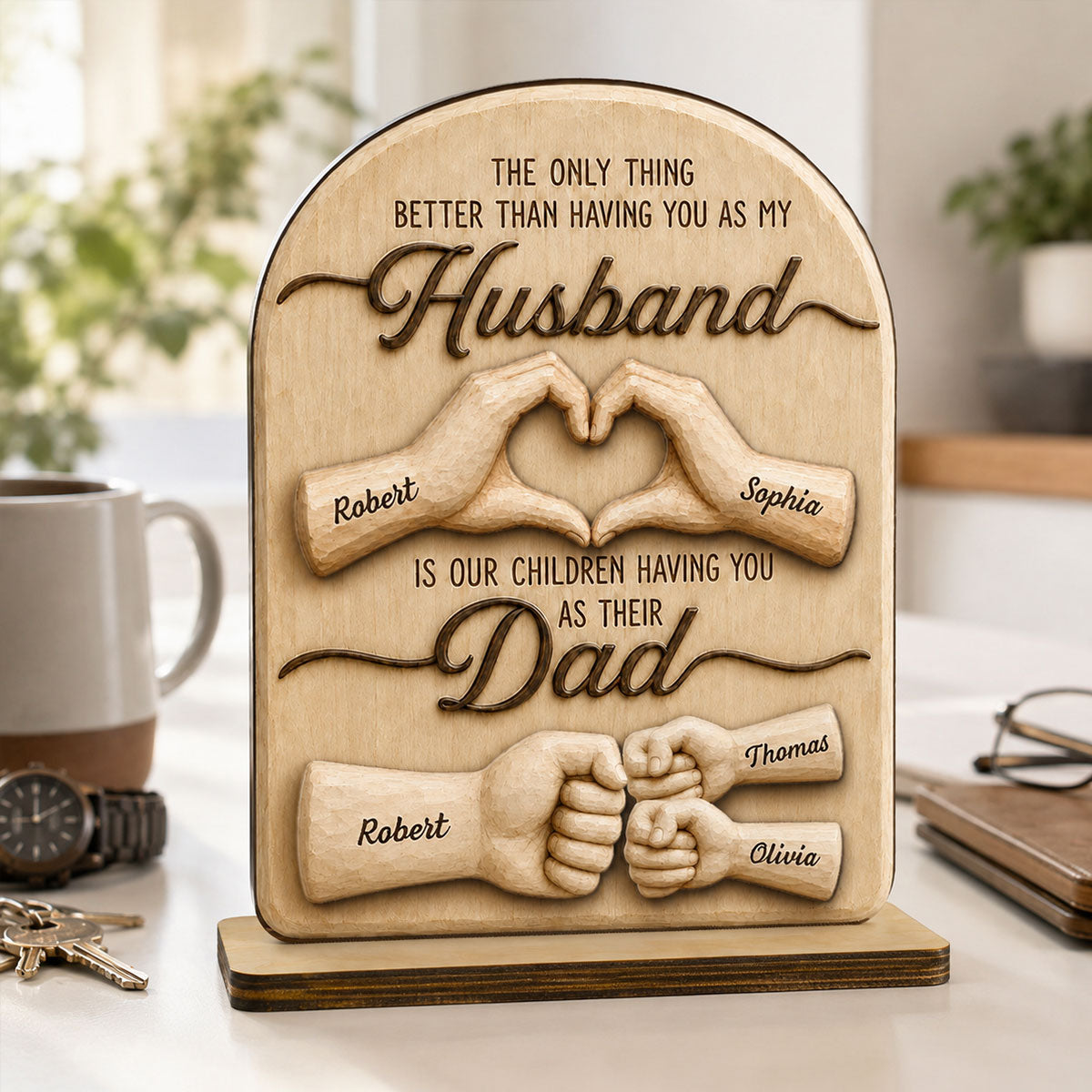 Sentimental Rustic The Only Thing Better Than Having You As Husband - Personalized  Wooden Plaque - Heartfelt Father's Day Gift For Husband, Dad