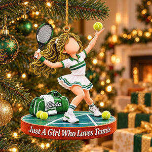 Tennis Gift - Just A Boy Who Loves Tennis Personalized Christmas Ornament