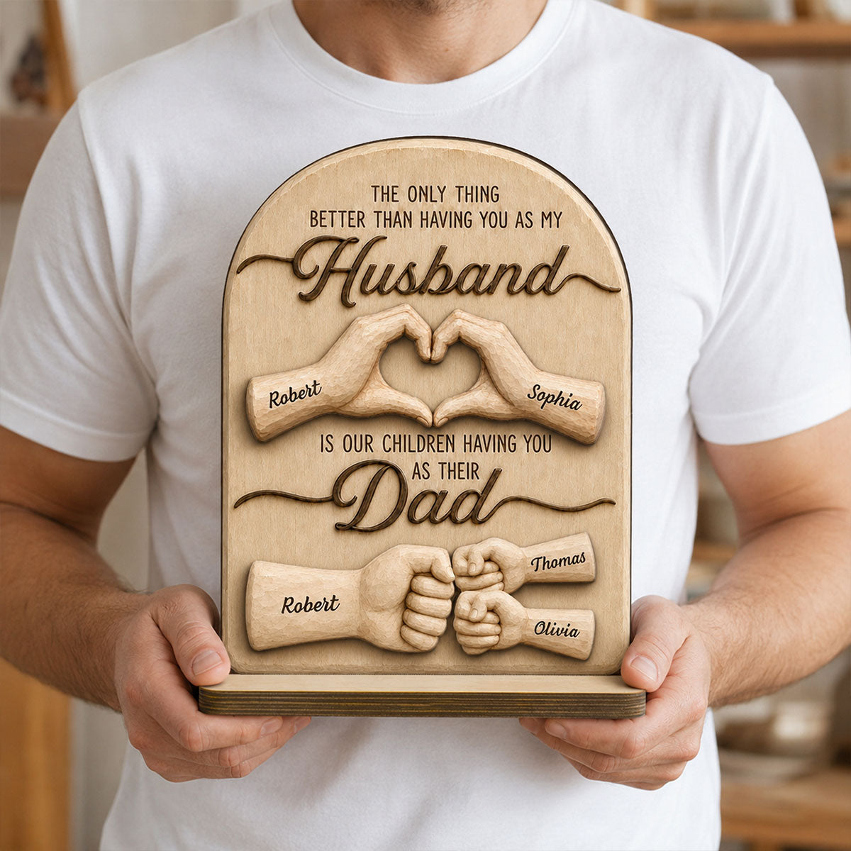 Sentimental Rustic The Only Thing Better Than Having You As Husband - Personalized  Wooden Plaque - Heartfelt Father's Day Gift For Husband, Dad