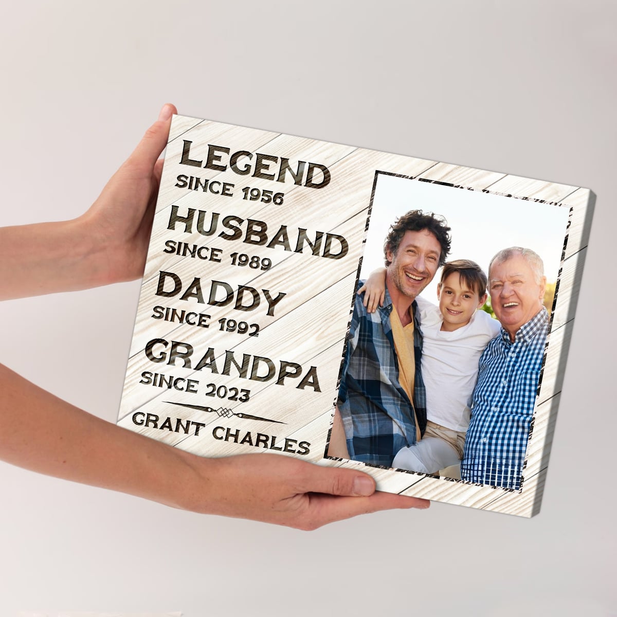 Legend Husband Daddy Grandpa Customized Canvas Poster – Unique Father’s Day Gift