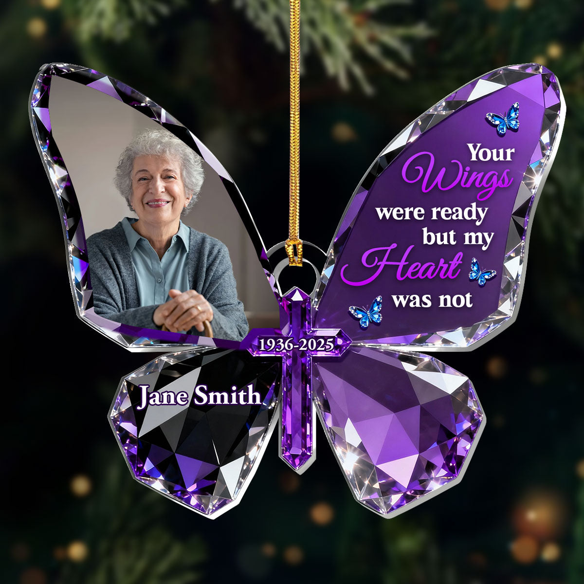Your Wings Were Ready But My Heart Was Not - Personalized Acrylic Ornament
