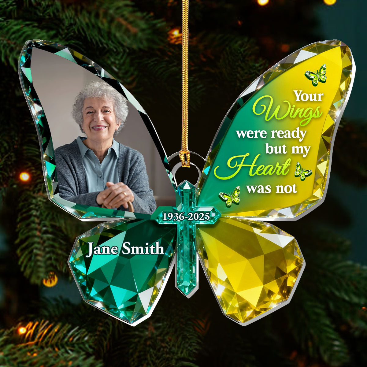 Your Wings Were Ready But My Heart Was Not - Personalized Acrylic Ornament