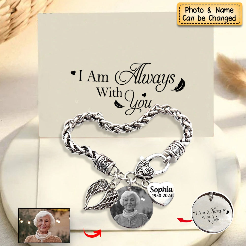 Personalized Memorial Forever In My Heart Bracelet