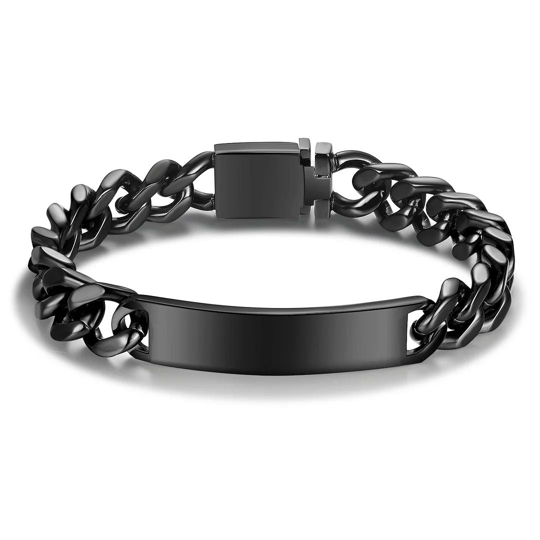 Personalized Heart Matching Bracelets Custom Names Cuban Chain Love Gifts