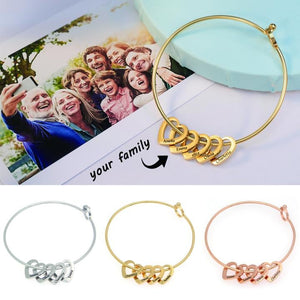 Personalized Name Sister Heart Bracelets