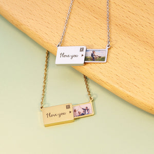 Custom Precious Memory Photo Stamp Necklace