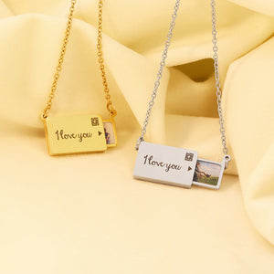 Custom Precious Memory Photo Stamp Necklace