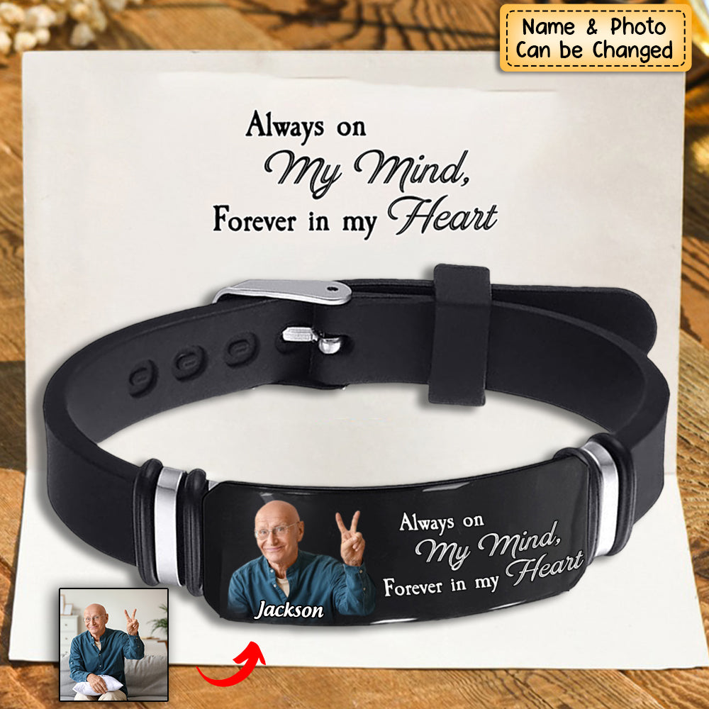 Custom Photo I'm Always With You - Memorial Gift For Family, Friend - Personalized Engraved Bracelet